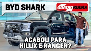 BYD SHARK DIRIGIMOS a picape híbrida que atacará Ranger e Hilux no Brasil [upl. by Maximilian642]