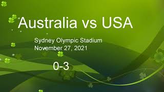 Australia Matildas vs USA Nov 27 2021 [upl. by Hoffer214]