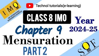 Class 8 IMO  Chapter 9 Mensuration Part 2  mensuration for grade 8  202425  maths Olympiad [upl. by Lsil]