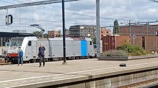 Goederentrein vertrek van station Amersfoort Centraal [upl. by Enyawad]