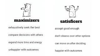 Are you a maximizer or a satisficer [upl. by Teria587]