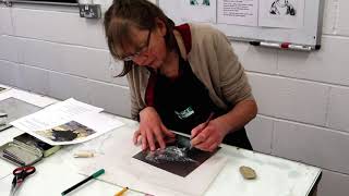 Drypoint onto Aluminium with Sally Stephens [upl. by Lean]