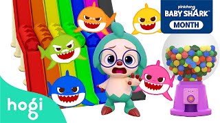 Colorful Pop It  Jingle Play  Slides｜Shark Month Special 🦈｜Hogi Pinkfong [upl. by Eirot]