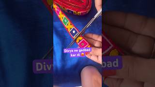 DIY Earrings from Lace  How to make navratri earrings for girl  Ghamu Saran shorts craft [upl. by Ahsinel]