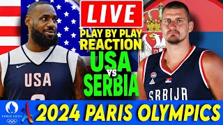 🔴LIVE USA vs Serbia Play by Play Basketball Reaction 2024 Paris Olympics [upl. by Sugna]