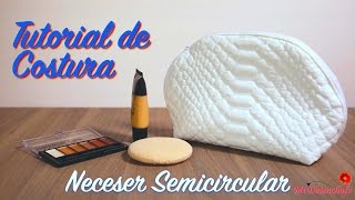 Tutorial de Costura  Como hacer un Neceser Semicircular con polipiel [upl. by Neved]