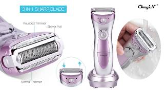 Rechargeable Epilator Women Lady shaver Wet and Dry with Shaving All Body Areas [upl. by Jermaine]