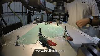 CNC Mill Drilling Through Glass G10FR4 [upl. by Vivian93]