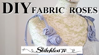 DIY Fabric Roses sewing tutorial [upl. by Rafaelle773]