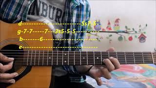 Easiest Romantic Theme For Beginners Leads Tabs Pehla Nasha   Hindi guitar easy lessons [upl. by Yusem]