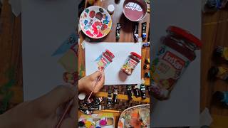 Realistic drawingRealistic acrylic painting🍶🥄ARTBOXcq7qs art artbox youtubeshorts [upl. by Nnylakcaj684]