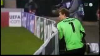 Soccer 7 Goalie Jens Lehmann of VfB Stuttgart Pees During G [upl. by Gnourt]