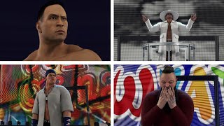 WWE 2K24 Entrances Rock 01 Bray Wyatt Rapper Cena Shamrock Angle HBK 9409 Rollins 15 amp More [upl. by Akino]