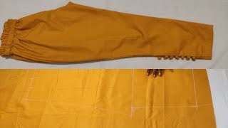 Very Easy Method of Cutting amp Stitching for Straight Pant Ladies Pant amp Plazo Pant [upl. by Annaujat]