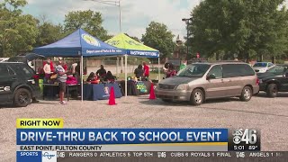 Eastpoint Police host contactless backtoschool drive thru [upl. by Kylynn922]