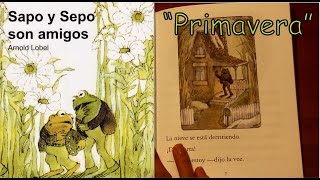 Sapo Y Sepo son amigos Por Arnold Lobel quotPrimaveraquot  Libro Leido en YouTube [upl. by Stepha]