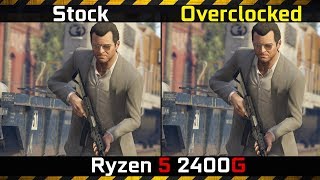 Ryzen 5 2400G Overclocked vs Stock vs GeForce RTX 2060 GTA 5 Maxed Settings Benchmark [upl. by Peters]