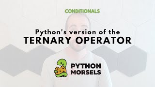 Pythons ternary operator [upl. by Mack]