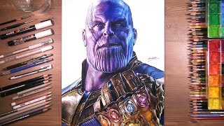 Drawing of Thanos with Infinity Gauntlet [upl. by Yhcir]