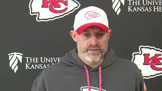 Chiefs vs Panthers Offensive coordinator Matt Nagy discusses Isiah Pacheco Kareem Hunt and Noa [upl. by Abroms20]