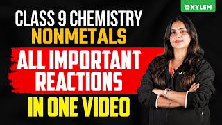 Class 9 Chemistry  Nonmetals  All Important Reactions In One Video  Xylem Class 9 [upl. by Rosane]