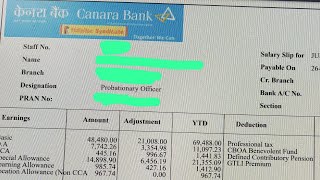 Newly joined IBPS PO Salary Slip  Canara Bank  Amrita Konar IBPS PO [upl. by Newman]