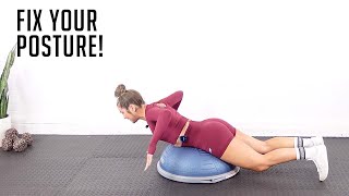 Fix Your Hunchback  8 Minute Posture Fix with Trainer Kaitlin [upl. by Japeth21]