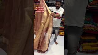 Pure Banarasi Copper Tissue Gold Saree coppertissue tissuesarees banarasisaree shagunsilksjalna [upl. by Jamal]