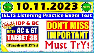 IELTS LISTENING PRACTICE TEST 2023 WITH ANSWERS  10112023 [upl. by Ayidah]