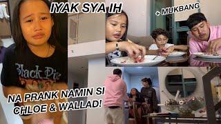 PRANKING CHLOE amp WALLAD GONE WRONG MAY UMIYAK HAHAHA  Grae and Chloe [upl. by Dona305]