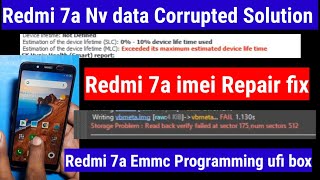 Redmi 7a Emmc Programing with imei Repair Umt dongle  Xiaomi 7a Nv data carrepted problem Solution [upl. by Vogele484]