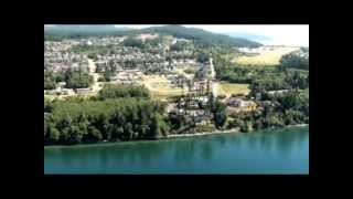 Anacortes neighborhoods helicopter tour of homes for sale [upl. by Cobbie]