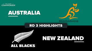 The Rugby Championship 2023  Australia v New Zealand  Rd 3 Highlights [upl. by Ahtamat723]