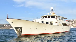 34 m Steel Hull English Gentlemen’s Yacht from 1960 For Sale  Full Walkthrough [upl. by Kym]