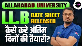 Allahabad University PG Entrance Exam 2024 Datesheet OutAllahabad University LLB Entrance Date Out [upl. by Nikolia3]