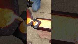 Pouring MOLTEN Copper satisfying [upl. by Onitnelav]