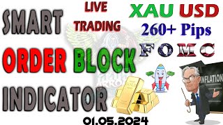 FOMC Live Trading with Smart Order Block Indicator gold xauusd orderblocks forex [upl. by Tirza332]