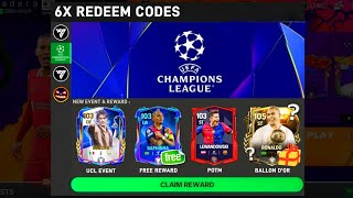 FREE 6x NEW REDEEM CODE FC MOBILE UCL POTM amp BALLON DOR EVENT IS COMING IN FC MOBILE 25 [upl. by Roderich204]