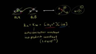 Autoionization of water  Chemical processes  MCAT  Khan Academy [upl. by Cirdnek]