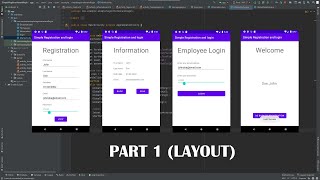 Simple Login amp Registration Form Using Global Variables in Android Studio  Part 1  Layout [upl. by Jaco451]