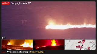 LIVE from Iceland 🛑Erupcja wulkanu Islandia  volcano eruption around Grindavik Reykjanes [upl. by Nagad]