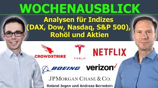 Start der Quartalssaison DAX Dow WTI amp Aktien wie Tesla Netflix Crowdstrike JPM amp Co im Fokus [upl. by Ferrell]