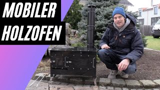 Mobiler Holzofen Rosalie für Camping Prepper Outdoor Garten und Blackout [upl. by Ahsiea]