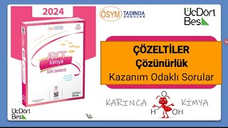 345 AYT Kimya Soru Bankası 2024 Çözümleri  Çözeltiler Çözünürlük [upl. by Nahgen]