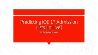 Predicting IOE 1st Admission List  Engineering Entrance मा चर्चा S02E21  Sep19 2024 [upl. by Allayne]