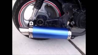 gy6 150cc tuned exhaust [upl. by Ydur]