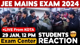 JEE Mains 2024 29 Jan Shift 1 Exam Student Reaction LIVE from Kota  Paper Level Weightage Cutoff [upl. by Nairb]