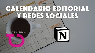 Calendario Editorial y Redes Sociales en Notion [upl. by Myo]