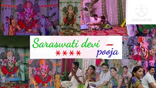 Saraswati devi pooja ll Day5 ll vinayakachavithi ll 2024 ll Lakshmi Chakradhar [upl. by Ellenwad]