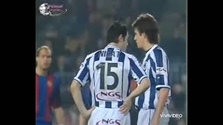 Nihat Kahvecinın direği kırdığı an Barcelona  Real Sociedad 200304 [upl. by Etsirhc]